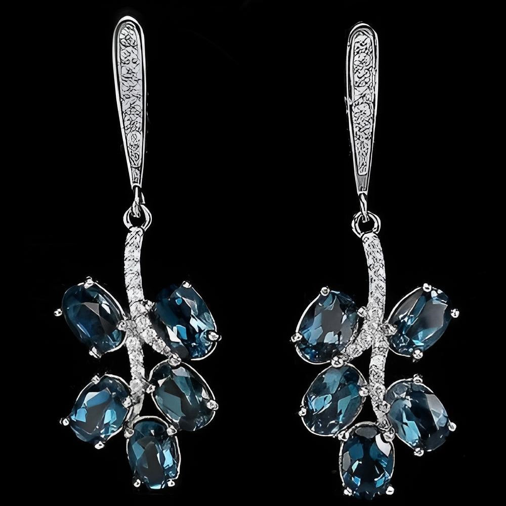 Blautopas London Blue Ohrringe