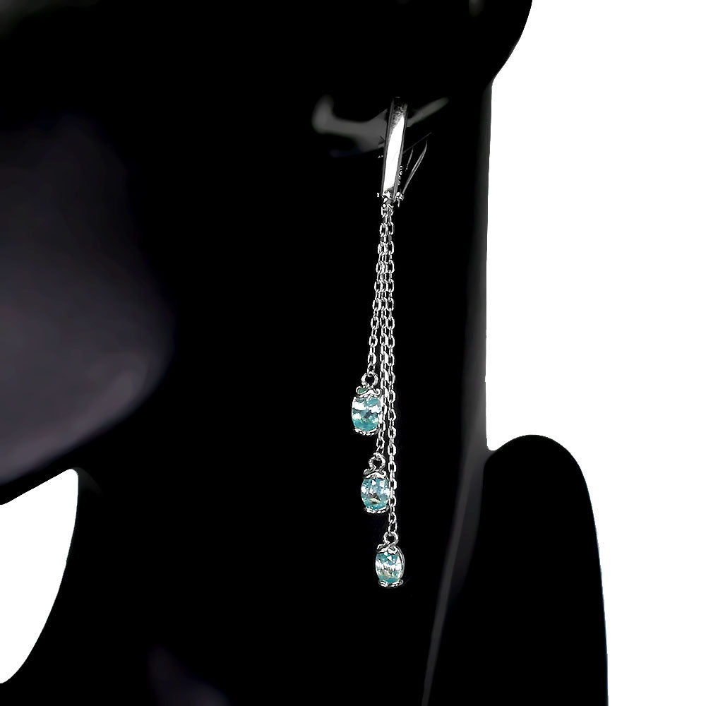 Zirkon Ohrringe aus weißvergoldetem Silber - INARA