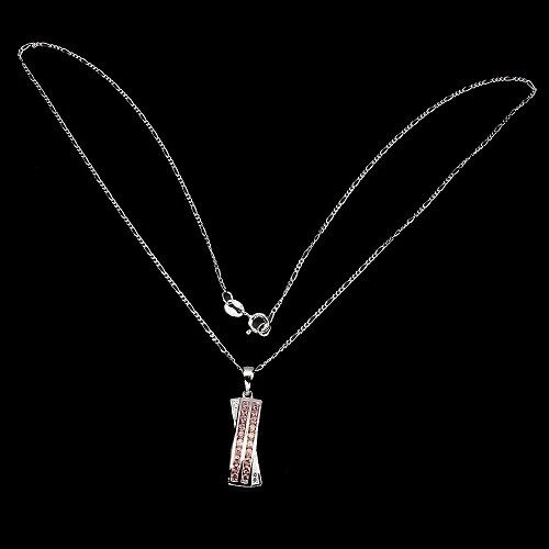 Saphir Diamantschliff Anhänger mit Halskette