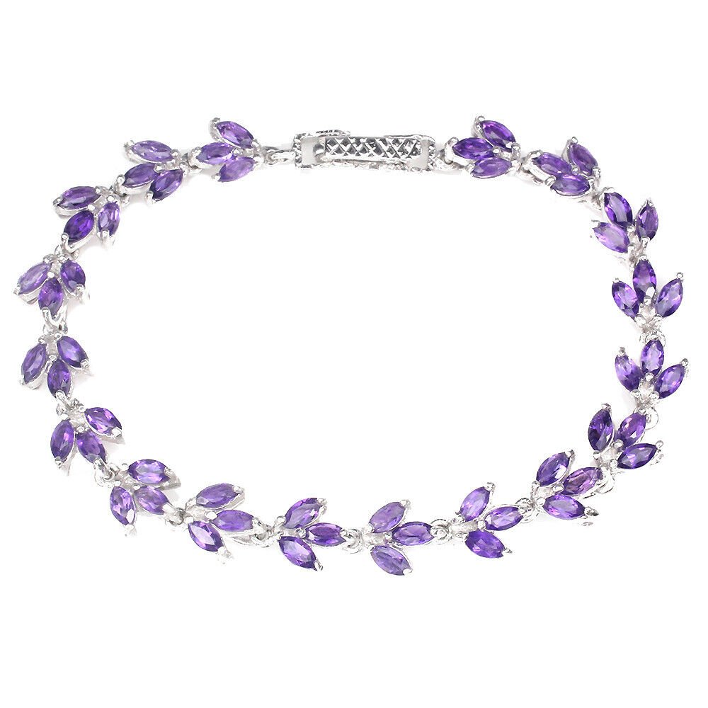 Armband Amethyst Silber Weißgold vergoldet - INARA