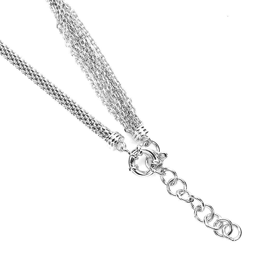 Zirkonia Raubkatze Armband aus weißvergoldetem Silber - INARA