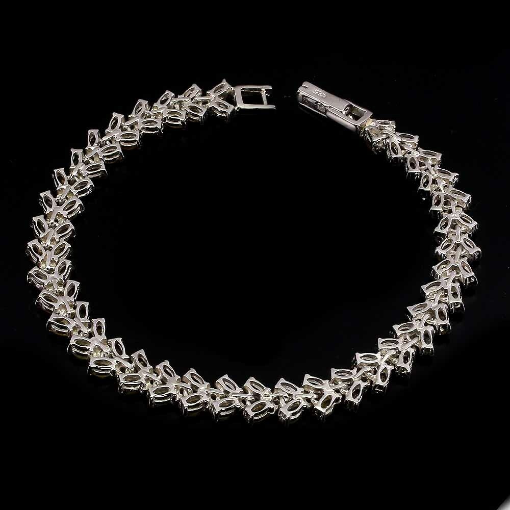 Saphir Armband aus weißvergoldetem Silber - INARA