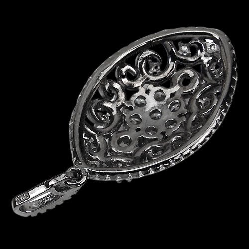 Zirkonia Gothic Anhänger aus schwarzrhodiniertem Silber - INARA