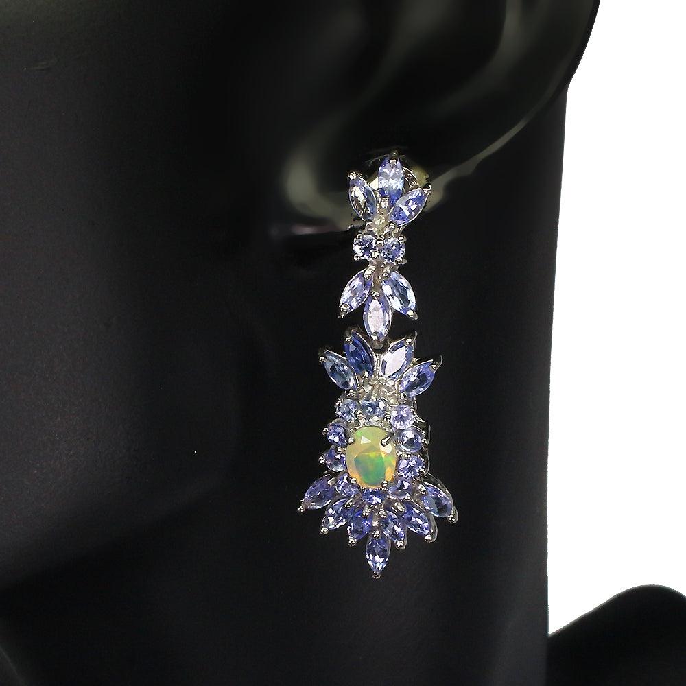 Opal Tansanit Ohrringe Silber - INARA