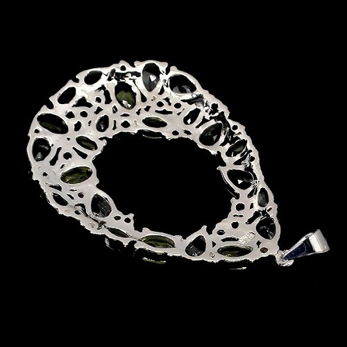 Peridot Aquamarin Rhodolit Tansanit Anhänger aus weißvergoldetem Silber - INARA