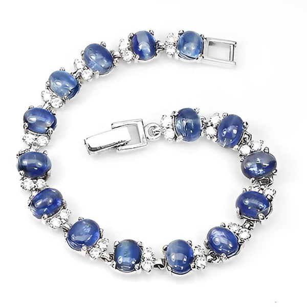 Kyanit Armband aus weißvergoldetem Silber - INARA