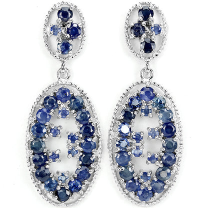 Saphir Ohrringe Silber weißvergoldet - INARA