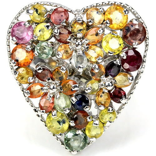 Saphir Herz Ring Silber - INARA