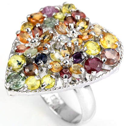 Saphir Herz Ring Silber - INARA