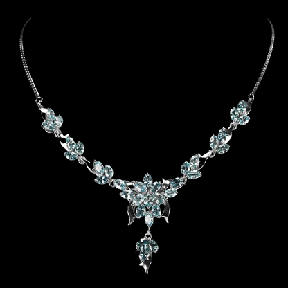 Blauer Zirkon Collier