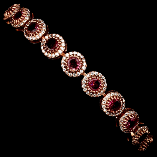 Turmalin Armband aus rosévergoldetem Silber - INARA