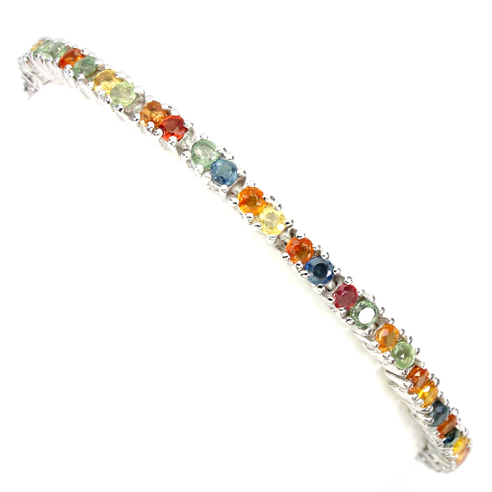 Saphir Armband Silber weißvergoldet - INARA