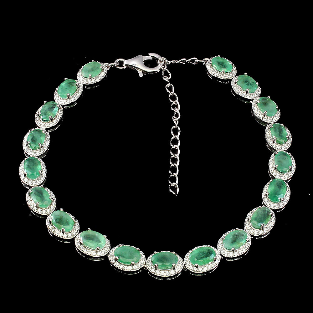 Smaragd Armband aus Silber - INARA