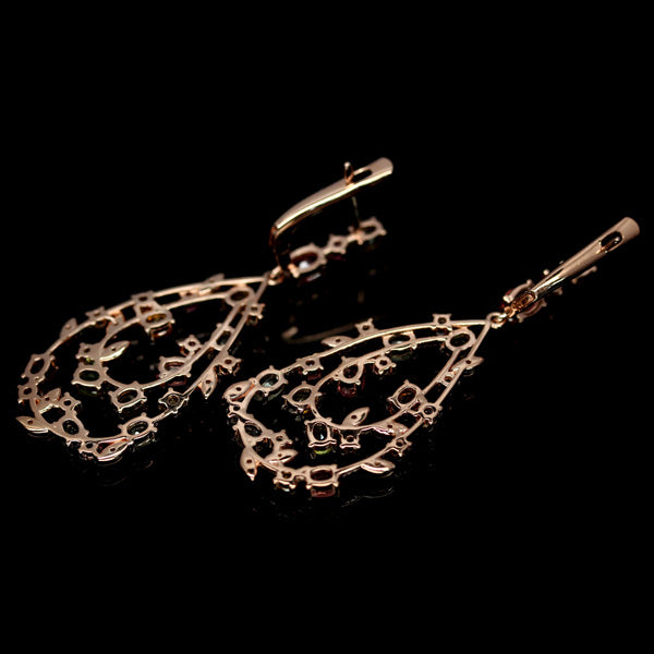 Turmalin Ohrringe Silber rosévergoldet - INARA