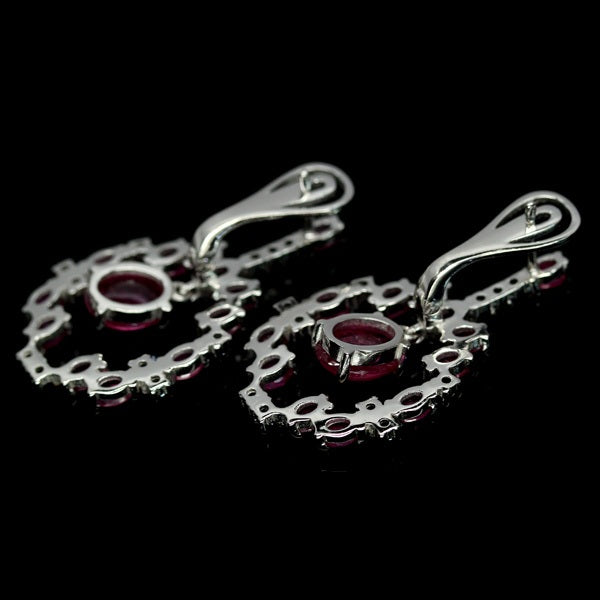 Rubin Spinell Ohrringe aus bicolor vergoldetem Silber - INARA