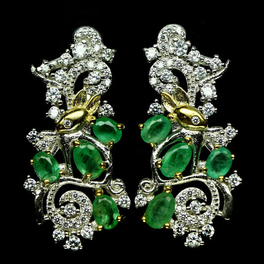 Emerald Bunny Earrings