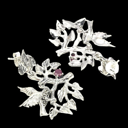 Rubin Ohrringe aus Sterlingsilber - INARA