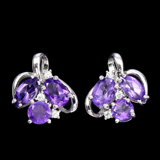 Amethyst Ohrringe Silber - INARA
