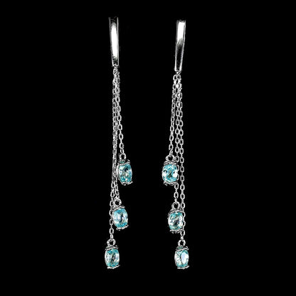 Zirkon Ohrringe aus weißvergoldetem Silber - INARA