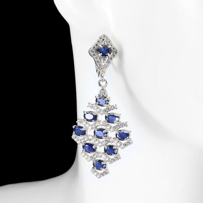 Saphir Ohrringe Silber weißvergoldet - INARA