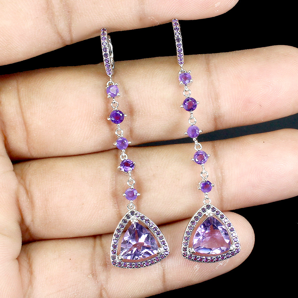 Amethyst Ohrringe Silber - INARA