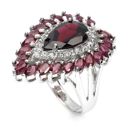 Rhodolit Granat Ring Gr. 56
