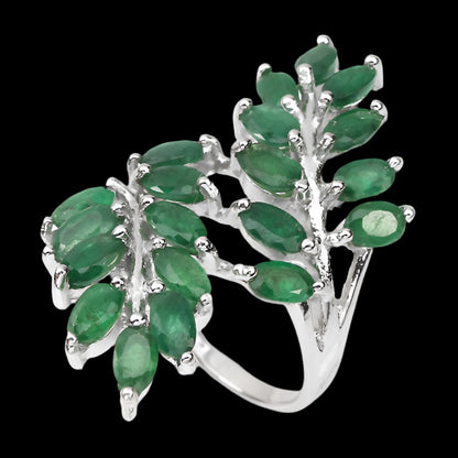 Smaragd Silber Ring - INARA