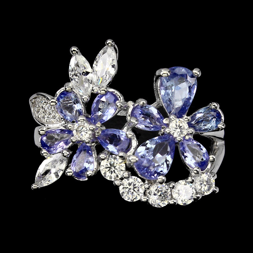 Tansanit Silber Ring - INARA