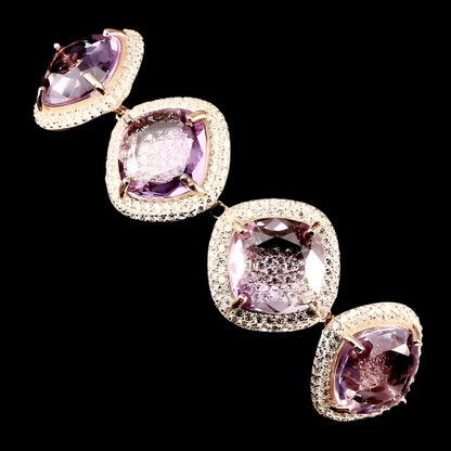 Amethyst Antikschliff Armband Silber rosévergoldet - INARA