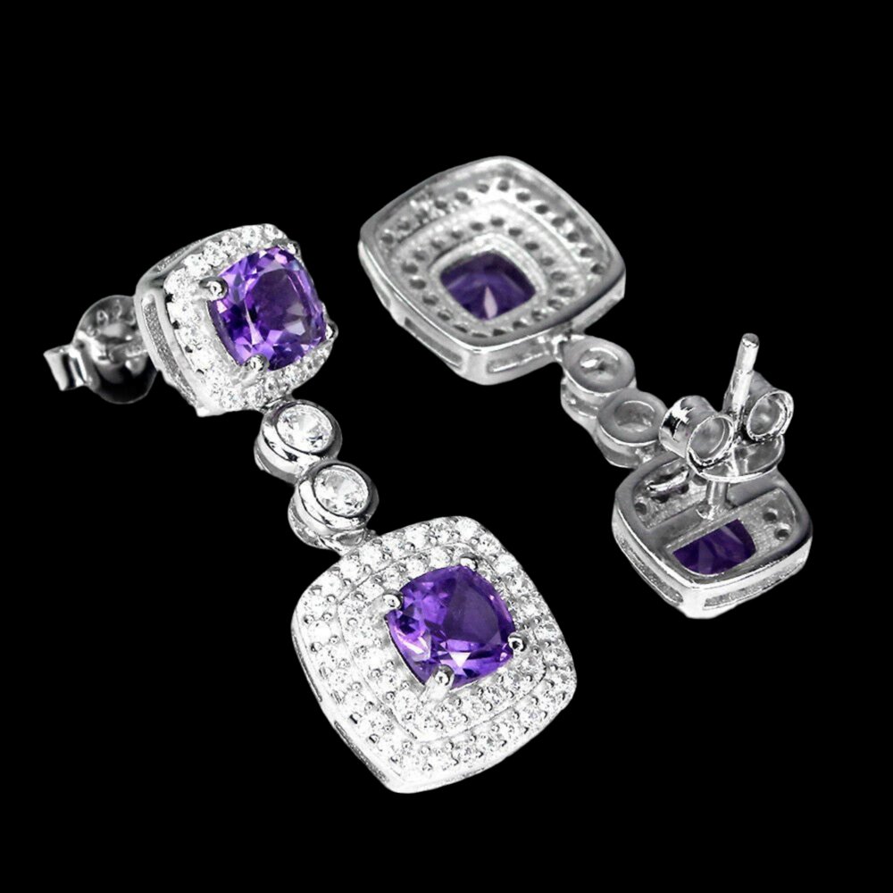 Amethyst Antikschliff Ohrringe Silber - INARA