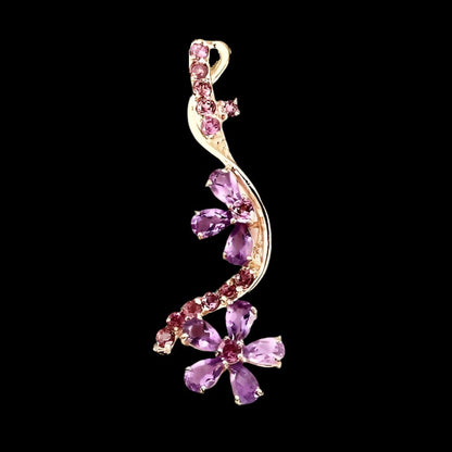 Amethyst Rhodolit Anhänger Silber rosévergoldet - INARA