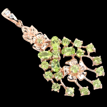 Peridot Anhänger aus rosévergoldetem Silber - INARA