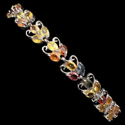 Saphir Armband aus weißvergoldetem Silber - INARA