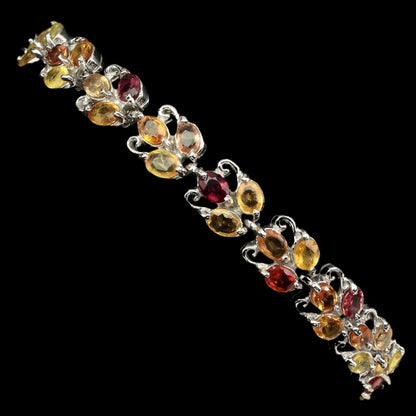 Saphir Armband aus weißvergoldetem Silber - INARA