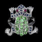 Tsavorit Saphir Rubin Frosch Ring Gr. 54 Silber - INARA