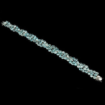 Zirkon Armband aus weißvergoldetem Silber - INARA