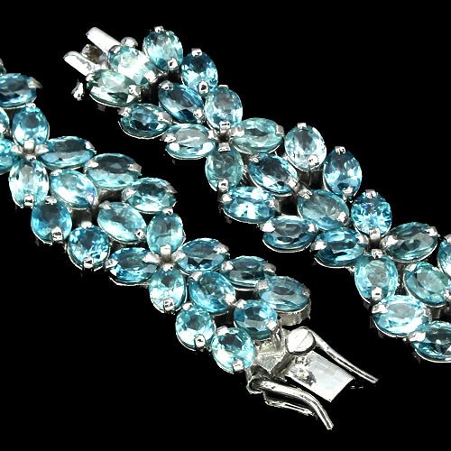 Zirkon Armband aus weißvergoldetem Silber - INARA