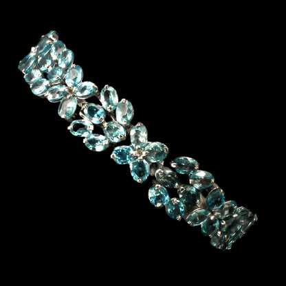 Zirkon Armband aus weißvergoldetem Silber - INARA