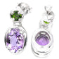 Amethyst Russian Diopside Earrings