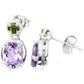 Amethyst Russian Diopside Earrings