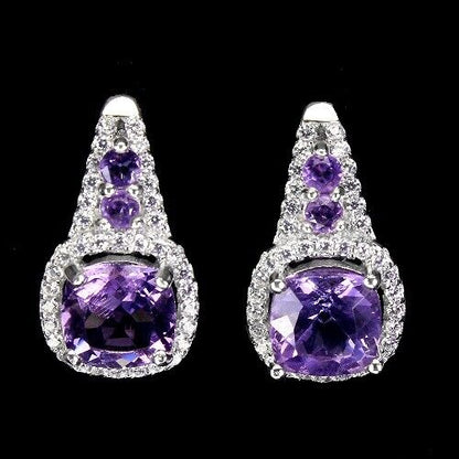 Amethyst Antikschliff Ohrringe Silber - INARA