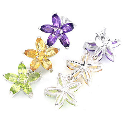 Amethyst Citrin Peridot Ohrringe Silber - INARA