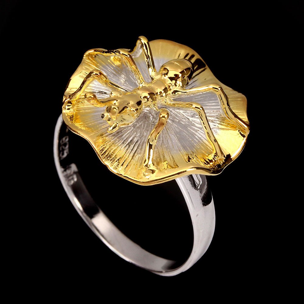 Ring Ameise Silber bicolor vergoldet - INARA