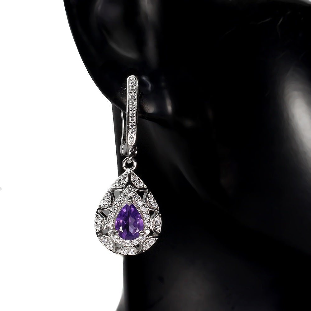 Amethyst Ohrringe Silber - INARA