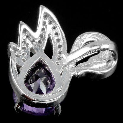 Amethyst Schwan Anhänger Silber - INARA