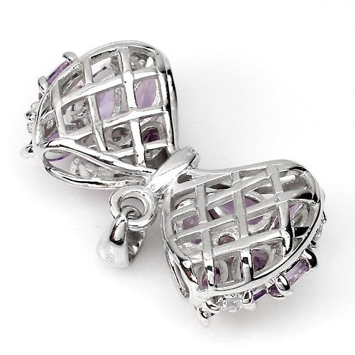 Amethyst Schleife Anhänger Silber - INARA