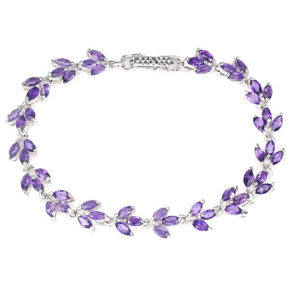 Armband Amethyst Silber Weißgold vergoldet - INARA
