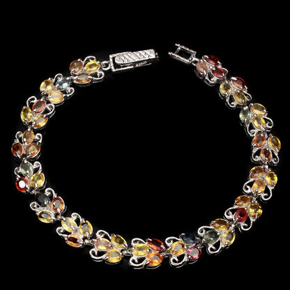 Saphir Armband aus weißvergoldetem Silber - INARA
