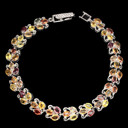 Saphir Armband aus weißvergoldetem Silber - INARA