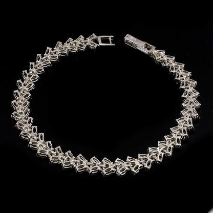 Saphir Armband aus weißvergoldetem Silber - INARA